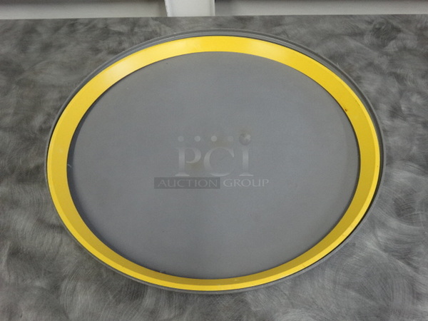 ALL ONE MONEY! Lot of 5 Pieces to Pizza Hut Pizza Making System Including Poly Gray Tray, Yellow Ring, White Sauce Disk and Metal Pizza Baking Shield. Includes 15.5x15.5x1  - Image 11 of 12