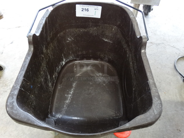 Brown Poly Mop Bucket on Commercial Casters. 14.5x19x16 - Image 2 of 4
