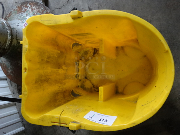 Yellow Poly Mop Bucket on Commercial Casters. 15.5x20x17 - Image 3 of 3