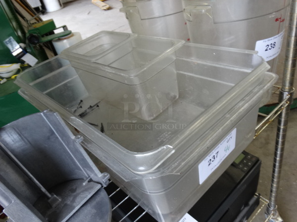 4 Various Poly Clear Drop In Bins. Includes 13x21x6. 4 Times Your Bid! - Image 2 of 4