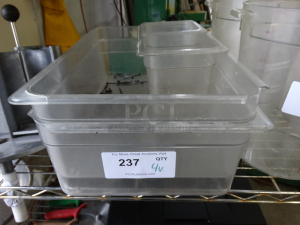 4 Various Poly Clear Drop In Bins. Includes 13x21x6. 4 Times Your Bid! - Image 4 of 4