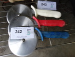 3 Metal Pizza Pie Cutters. 10". 3 Times Your Bid!