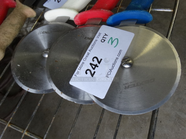 3 Metal Pizza Pie Cutters. 10". 3 Times Your Bid! - Image 2 of 3