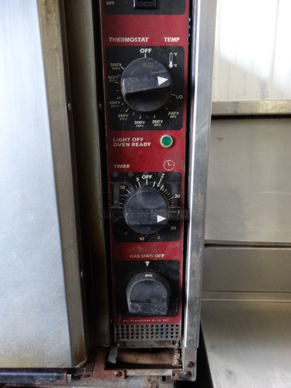 2 SWEET! DCS Stainless Steel Commercial Gas Powered Full Size Convection Ovens w/ Solid Doors, Metal Oven Racks and Thermostatic Controls. 38x44x69. 2 Times Your Bid! - Image 3 of 8
