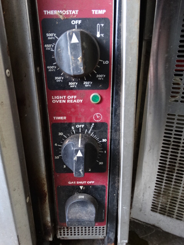 2 SWEET! DCS Stainless Steel Commercial Gas Powered Full Size Convection Ovens w/ Solid Doors, Metal Oven Racks and Thermostatic Controls. 38x44x69. 2 Times Your Bid! - Image 6 of 8