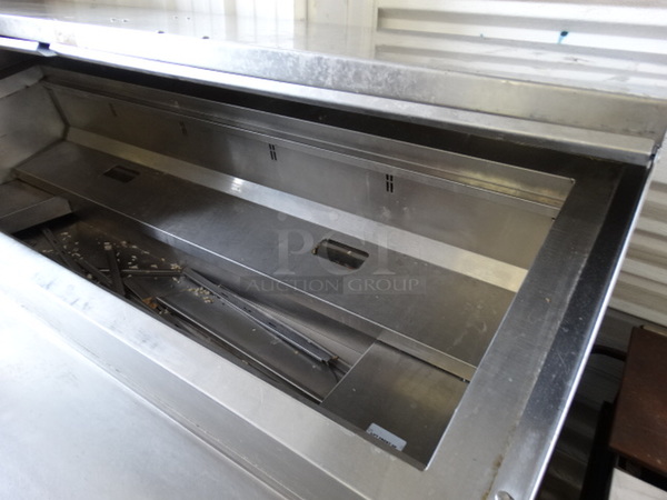 GREAT! Randell Model PH72E3 Stainless Steel Commercial Pizza Prep Table w/ 2 Lids and 2 Doors on Commercial Casters. 115 Volts, 1 Phase. 72x40.5x54. Tested and Working! - Image 4 of 8