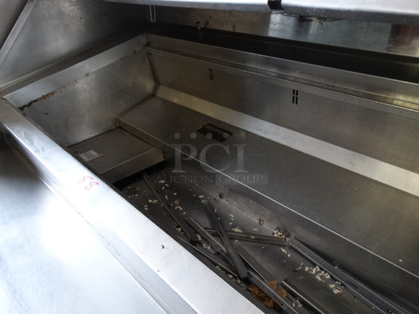 GREAT! Randell Model PH72E3 Stainless Steel Commercial Pizza Prep Table w/ 2 Lids and 2 Doors on Commercial Casters. 115 Volts, 1 Phase. 72x40.5x54. Tested and Working! - Image 5 of 8