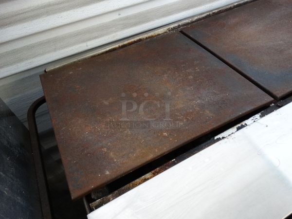 NICE! Big John Metal Commercial Gas Powered Grill on Commercial Casters. 41x23x34 - Image 5 of 11