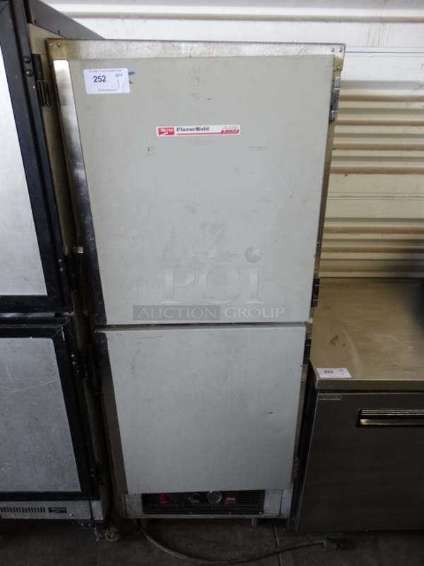 Metro Model C199 FlavorHold Metal Commercial 2 Half Size Door Holding Cabinet on Commercial Casters. 28x33x69. Cannot Test Due To Plug Style