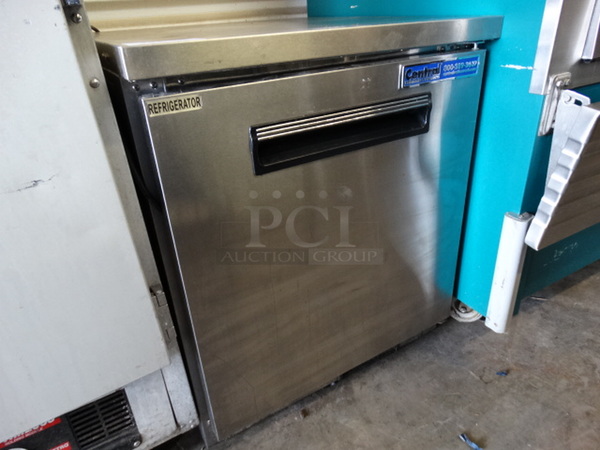NICE! Central Model 69K-050 Stainless Steel Commercial Single Door Undercounter Cooler. 115 Volts, 1 Phase. 27.5x30x33. Tested and Working! - Image 2 of 6