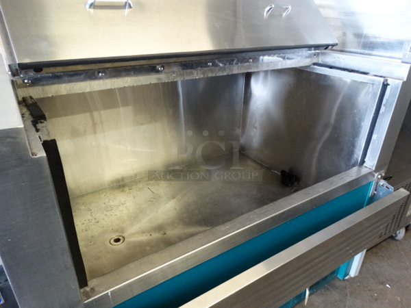 NICE! Servolift Eastern Model PDFRS-1313-12 Stainless Steel Commercial Milk Cooler w/ Tray Slide on Commercial Casters. 50x38x51. Tested and Powers On But Does Not Get Cold - Image 5 of 7