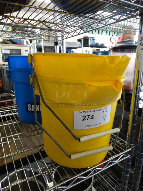 4 Poly Buckets. 11.5x12x10. 4 Times Your Bid!