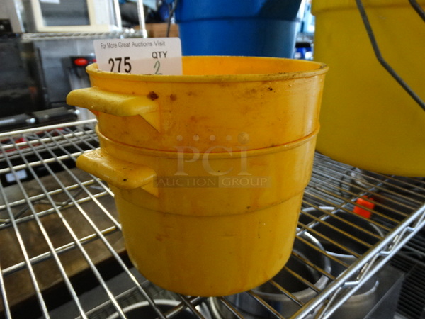 2 Yellow Poly Bins. 8x6.5x4.5. 2 Times Your Bid! - Image 2 of 3