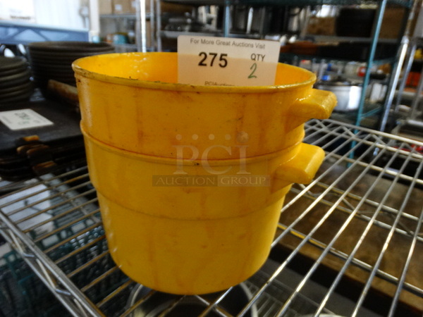 2 Yellow Poly Bins. 8x6.5x4.5. 2 Times Your Bid! - Image 3 of 3