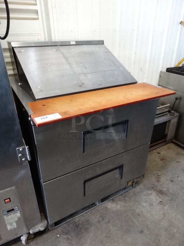 WOW! 2012 True Model TFP-32-12M-D-2 Stainless Steel Commercial Sandwich Salad Prep Table Bain Marie Mega Top w/ 2 Drawers. 115 Volts, 1 Phase. 32.5x36x47. Cannot Test Due To Cut Cord - Image 4 of 9