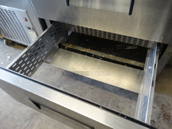 WOW! 2012 True Model TFP-32-12M-D-2 Stainless Steel Commercial Sandwich Salad Prep Table Bain Marie Mega Top w/ 2 Drawers. 115 Volts, 1 Phase. 32.5x36x47. Cannot Test Due To Cut Cord - Image 8 of 9