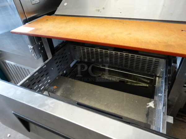 WOW! 2012 True Model TFP-32-12M-D-2 Stainless Steel Commercial Sandwich Salad Prep Table Bain Marie Mega Top w/ 2 Drawers. 115 Volts, 1 Phase. 32.5x36x47. Cannot Test Due To Cut Cord - Image 9 of 9