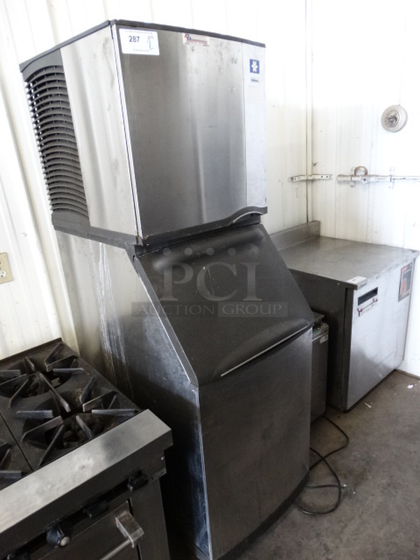 2 NICE! Items; Manitowoc Model SD0322A Stainless Steel Commercial Air Cooled Ice Machine Head and Manitowoc Model B420 Stainless Steel Commercial Ice Machine Bin. 115 Volts, 1 Phase. 22x33x72. 2 Times Your Bid! Makes One Unit - Image 2 of 8