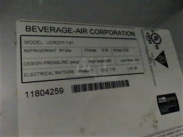 GREAT! Beverage Air Model UCR20Y-141 Stainless Steel Commercial Single Door Undercounter Cooler. 115 Volts, 1 Phase. 20x22x25. Tested and Working! - Image 5 of 5