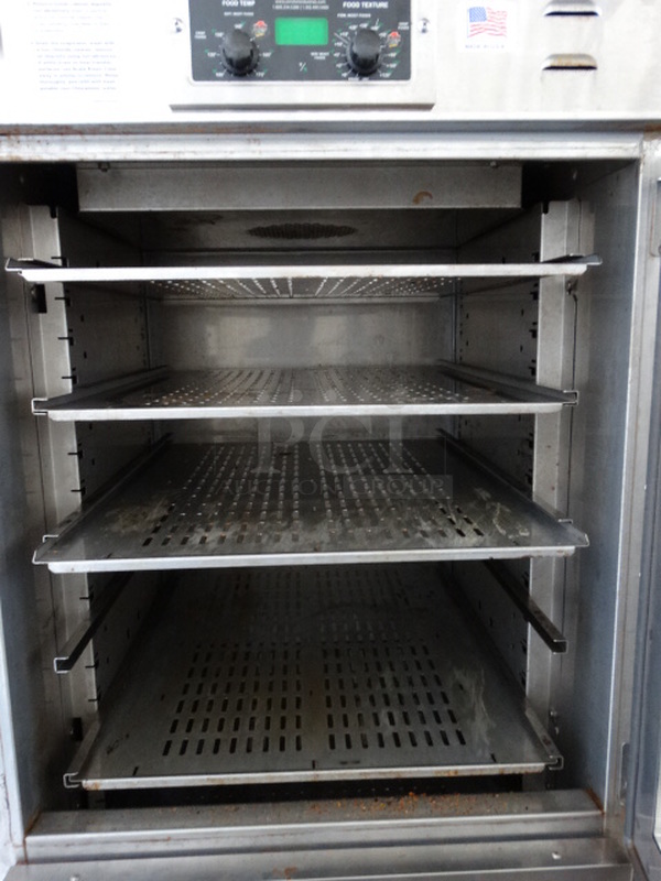 GREAT! 2016 Winston Model HA4522ZE Stainless Steel Commercial 2 Half Size Door Reach In Warming Holding Cabinet on Commercial Casters. 120 Volts, 1 Phase. 27.5x34x73. Tested and Working! - Image 6 of 7