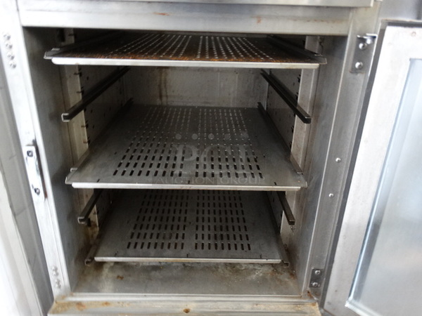 GREAT! 2016 Winston Model HA4522ZE Stainless Steel Commercial 2 Half Size Door Reach In Warming Holding Cabinet on Commercial Casters. 120 Volts, 1 Phase. 27.5x34x73. Tested and Working! - Image 7 of 7