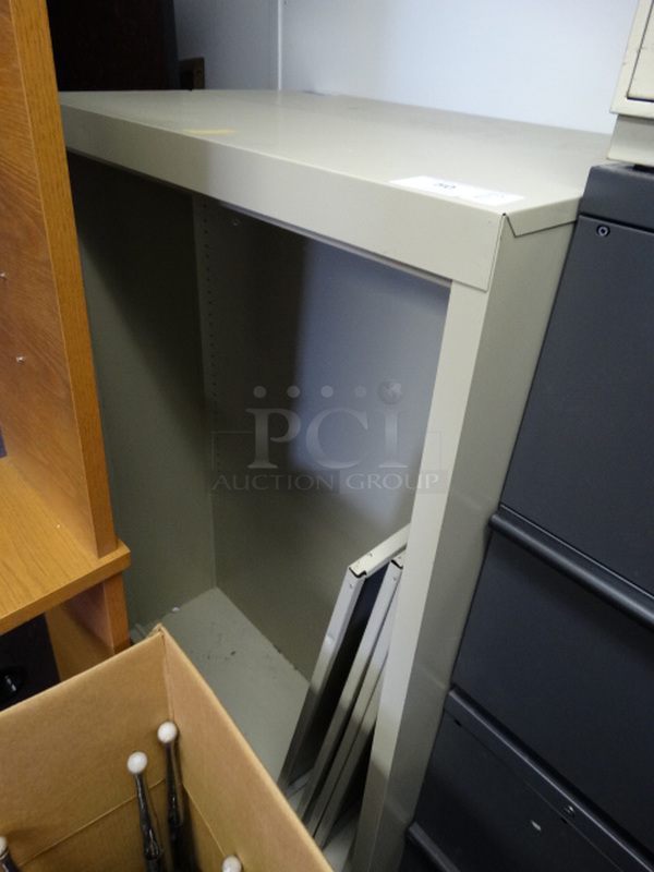 2 White Metal Cabinets. 36x12x52. 2 Times Your Bid! (Room 14)
