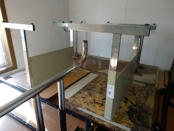 5 Tables on Metal Legs. Includes 36x30x30. 5 Times Your Bid! (Room 13)