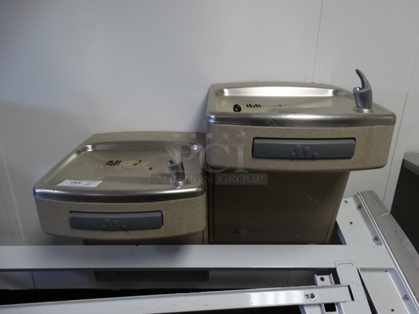 2 Oasis Metal Wall Mount Water Fountains. BUYER MUST REMOVE. 17x18x24. 2 Times Your Bid! (Hallway)
