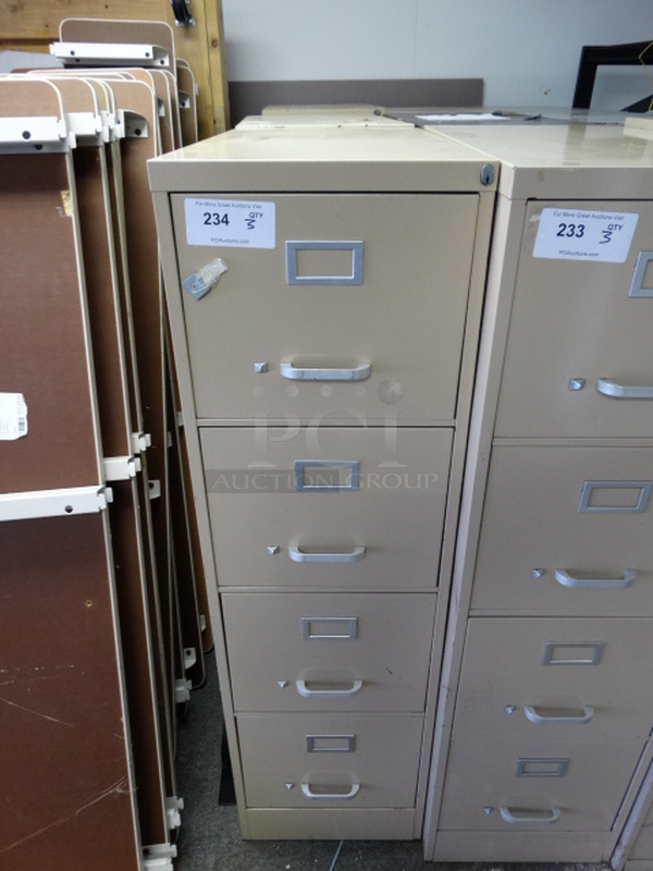3 Metal 5 Drawer Filing Cabinets. Includes 15x29x52. 3 Times Your Bid! (Lobby)