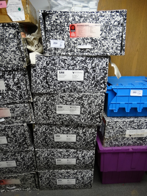 6 Various Boxes of Foss Full Option Science System Drawers. 24x17x12, 24x17x8. 6 Times Your Bid! (Office/Room 10)