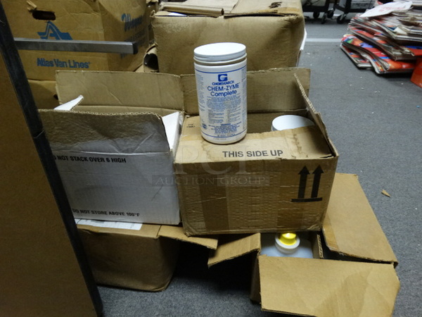 ALL ONE MONEY! Lot of 6 Boxes of Various Cleaners! (Office/Room 10)