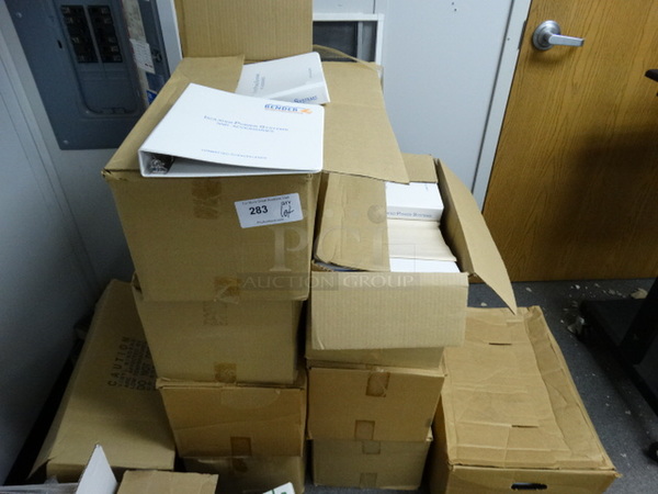 ALL ONE MONEY! Lot of Boxes of Bender Isolated Power Systems Binders! (Office/Room 10 Back Room)