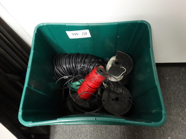 ALL ONE MONEY! Lot of Various Spools of Wire in Recycling Bin! (Hallway)