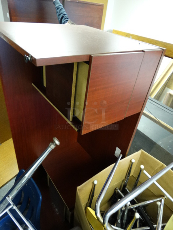 Wood Pattern Desk w/ Lower Drawers. 65x30x30. (Room 3)