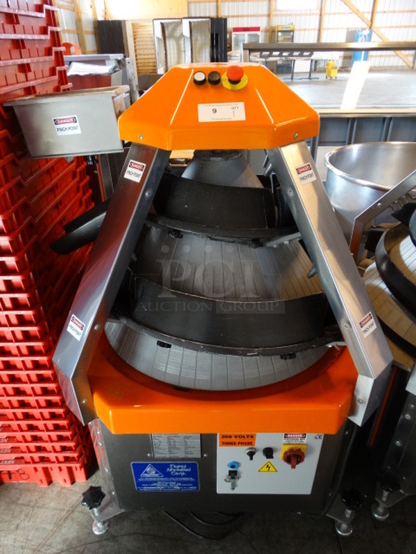 STUNNING! Kumkaya Model CM3100 Stainless Steel Commercial Floor Style Electric Powered Dough Rounding Machine. This Unit Was Purchased Brand New In 2016. 220 Volts, 3 Phase. 38x38x57. Item Was In Working Condition On Last Day of Business!