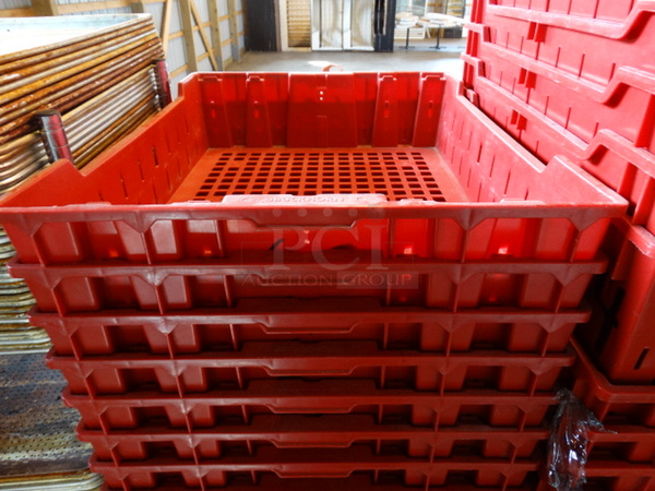 5 Poly Red Baskets. 22x28x7. 5 Times Your Bid!
