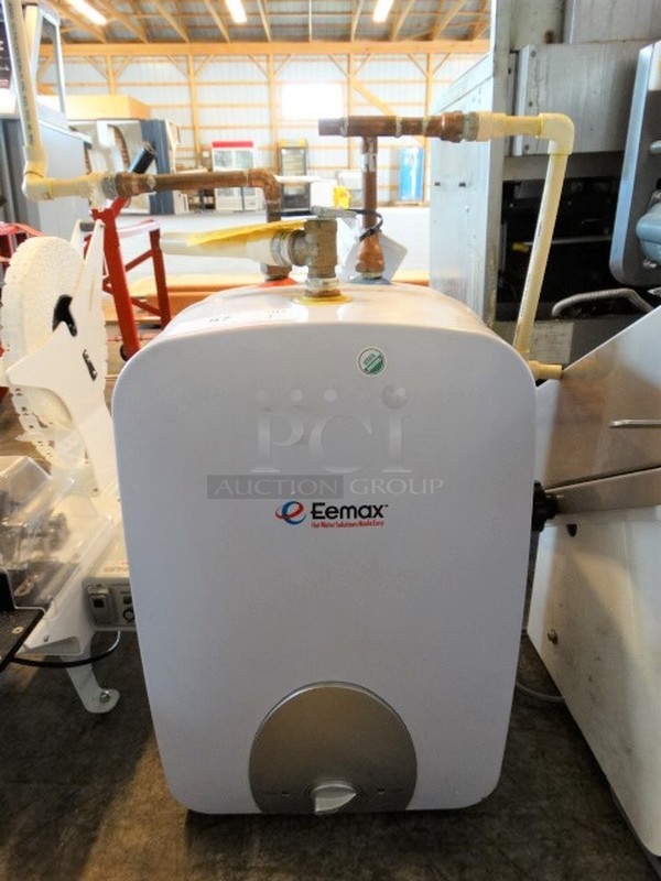 NICE! Eemax Model EMT6 Electric Powered Mini Tank Water Heater. 120 Volts, 1 Phase. 14x13x23. Item Was In Working Condition On Last Day of Business!