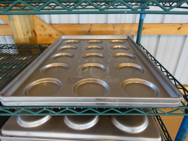 10 Metal 15 Bun Baking Pans. 18x26x1. 10 Times Your Bid!