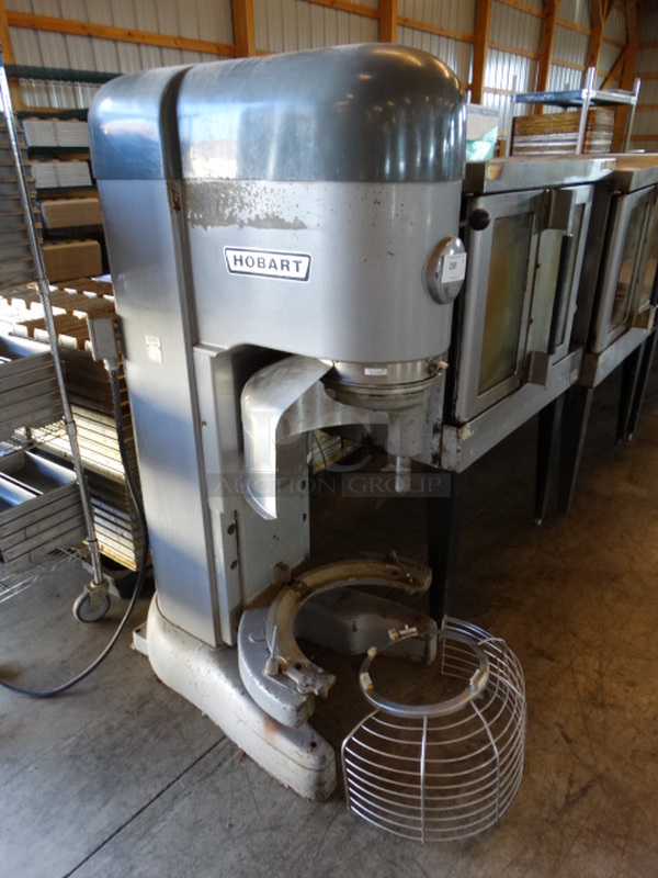 GORGEOUS! Hobart Model M802 Metal Commercial Floor Style 80 Quart Planetary Mixer w/ Bowl Guard. 200 Volts, 3 Phase. 27x34x65