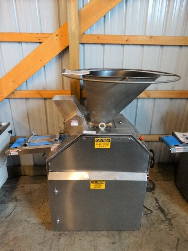 BEAUTIFUL! Kumkaya Model DM2000 Metal Commercial Floor Style Dough Dividing Divider Machine. 208 Volts. 38x62x60. Item Was In Working Condition On Last Day of Business!
