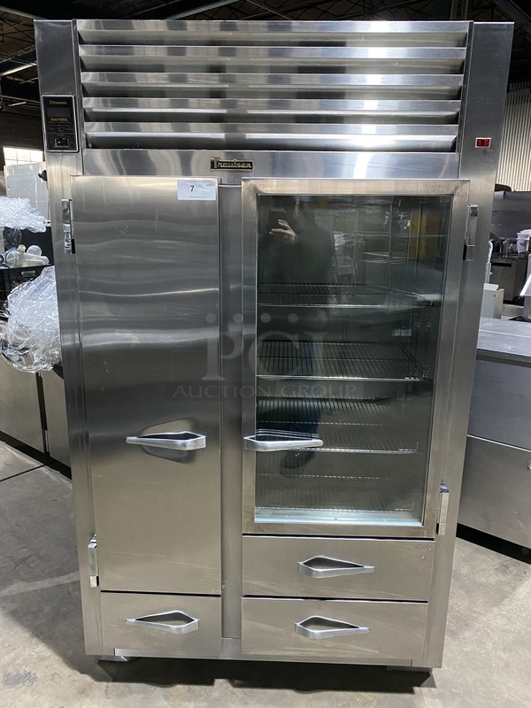 AMAZING! Traulsen Commercial Reach In Combination Cooler/Freezer! With Drawers Underneath! All Stainless Steel! With Racks! Model URS48DT Serial V309900A94! 115V 1Phase!