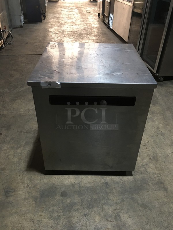 Delfield Commercial Refrigerated Single Door Lowboy! All Stainless Steel! Model 406STAR2 Serial 0609036100573T! 115V 1Phase! On Commercial Casters!