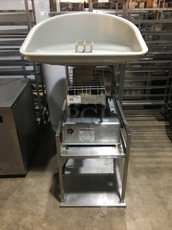 Hollymatic Commercial Patty Machine! On Equipment Stand! With Underneath Storage Space! All Stainless Steel! Model 54 Serial 59327! 115V 1Phase!