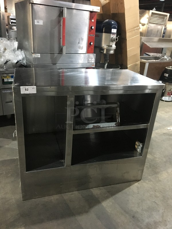 All Stainless Steel Worktop Storage Cabinet! With Storage Space Underneath!