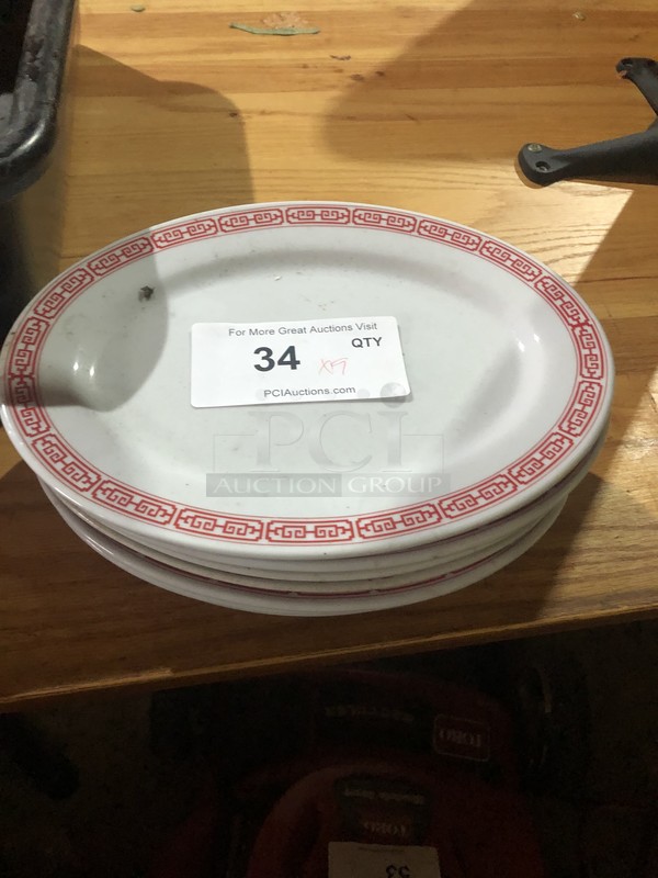 Cathay Oval Serving Plates! 9 X Your Bid!