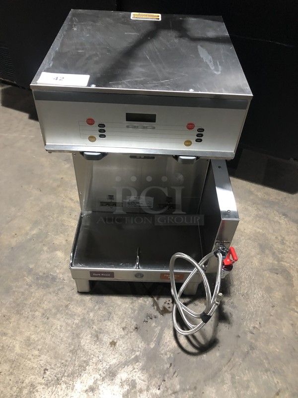 Bunn Commercial Countertop Dual Coffee Brewing Machine! With Hot Water Dispenser! All Stainless Steel! Model DUALSHDBC Serial DUAL175430! 120/208V 1Phase! On Legs! 