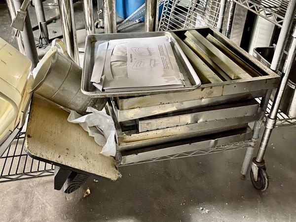 Rack Loaded with A Variety of Equipment and Small Ware. Includes, Glasses, Filters, New Pizza Spatula, Co2 Tank, Dry Goods Storage, And More!! - Image 4 of 7