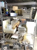 Rack Loaded with A Variety of Equipment and Small Ware. Includes, Glasses, Filters, New Pizza Spatula, Co2 Tank, Dry Goods Storage, And More!!