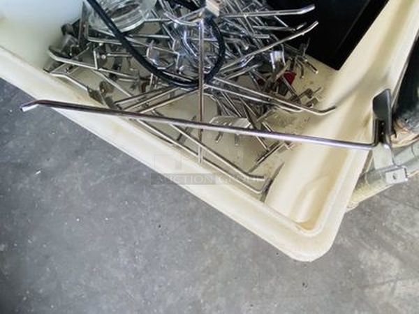 EPIC LOT! Metro Rack Filled with a WIDE VARIETY of Plates, Bowls, Containers, Wet Floor Cone, Menu Books, Dry Good Storage, Whip Cream Containers and MORE! All NSF. Metro Rack Included - Image 4 of 5