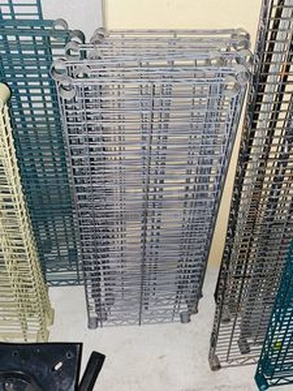 Set of 7 Gray Wire Shelves - Image 1 of 1